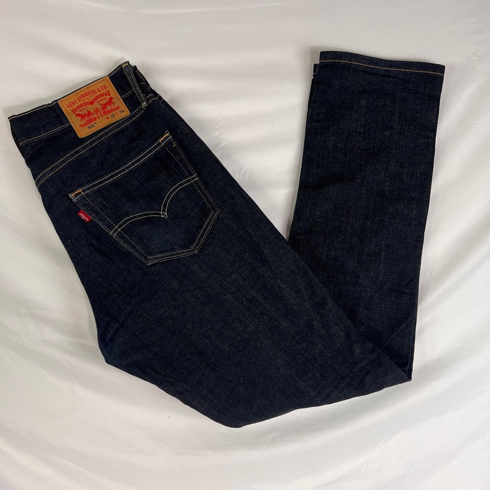 Levis Taper Jeans Mens Blue Denim Pants - Picture 2 of 6